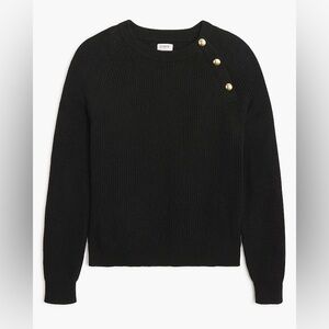J. Crew Button Raglan Crewneck Sweater black
Size XXL